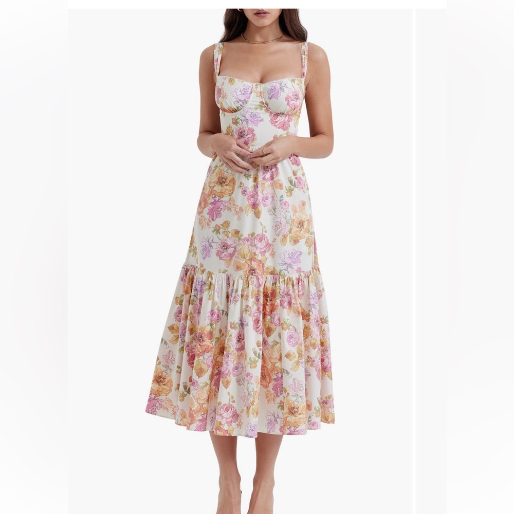 House of CB Elia Floral Cotton Sundress - Small A/C